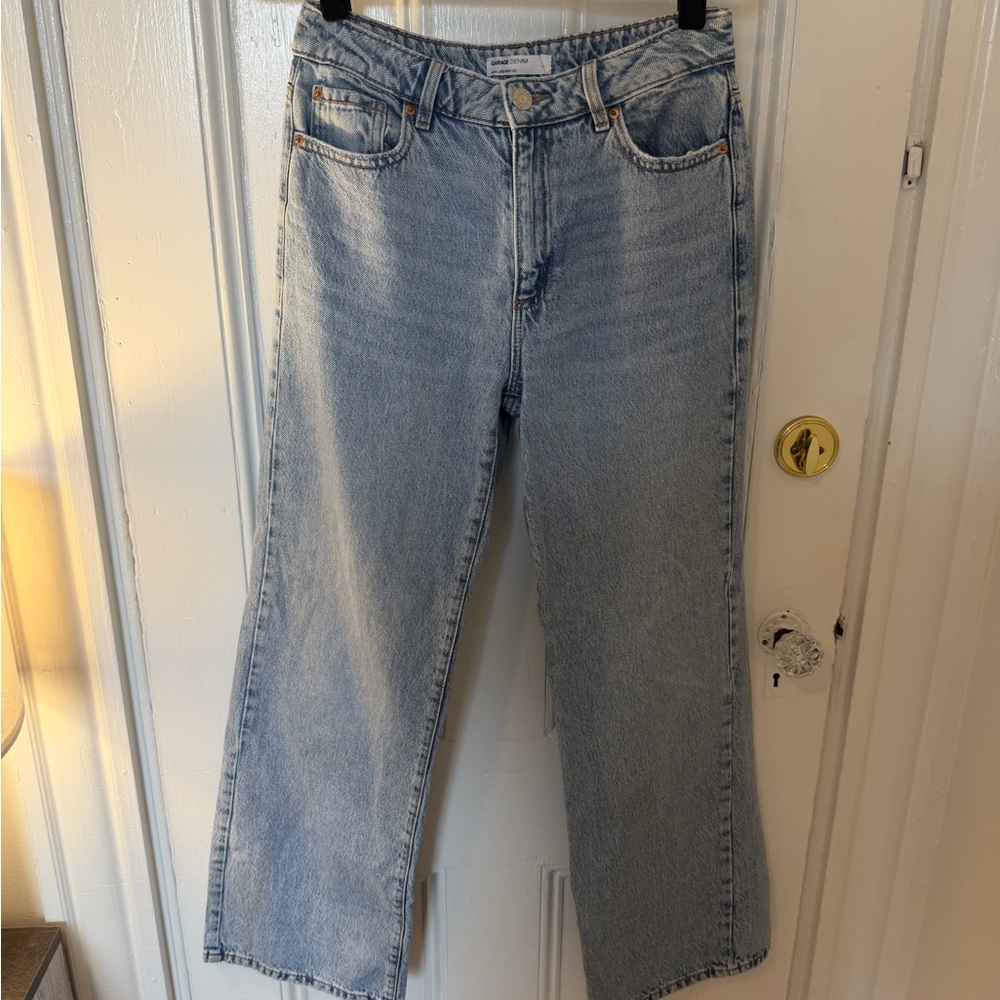 Garage Light Blue Straight Leg Jeans